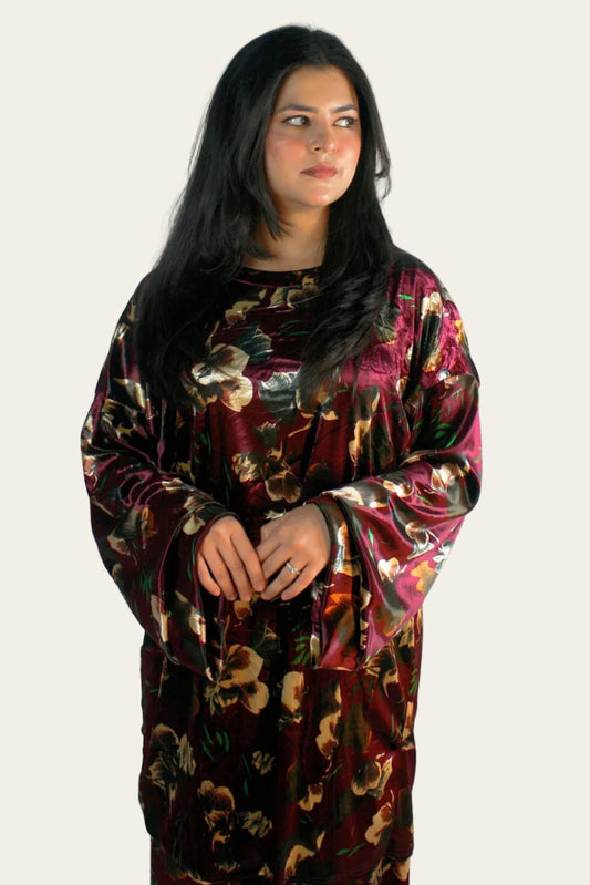 Velvet Floral Co-ord Dos