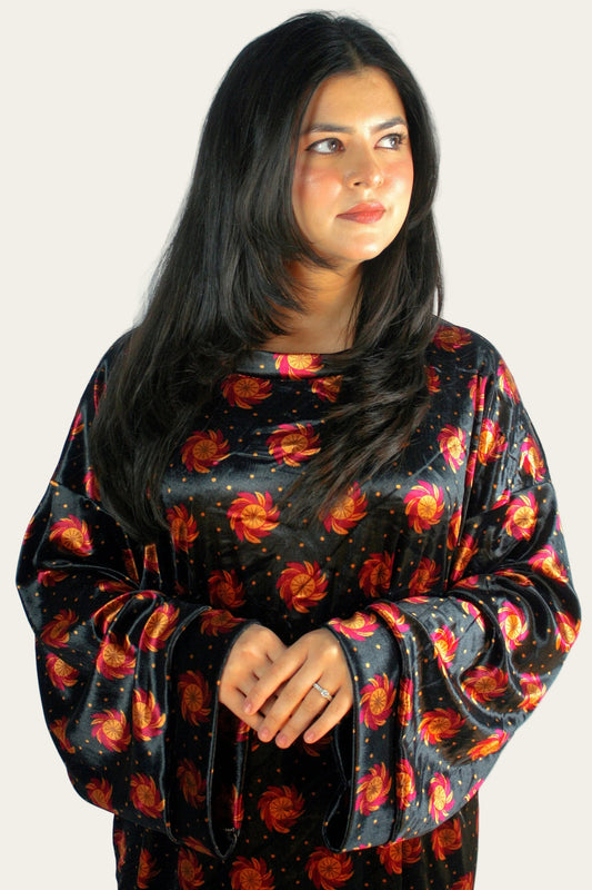 Velvet Floral Co-ord Cinco