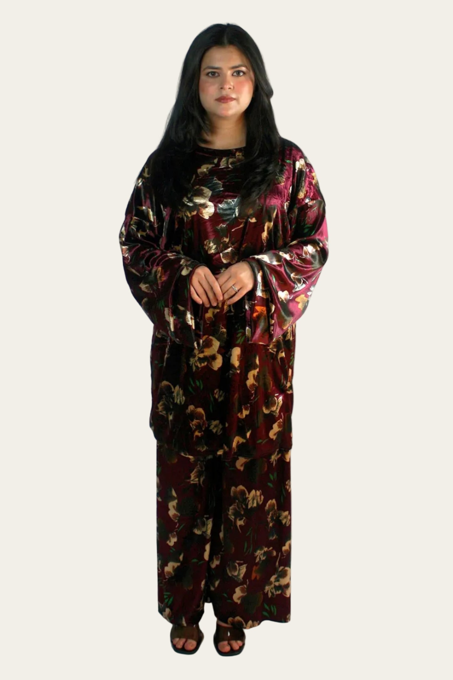 Velvet Floral Co-ord Dos