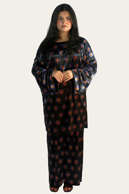 Velvet Floral Co-ord Tres