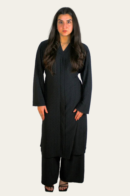 Waffle Long-length Co-ord with side slit