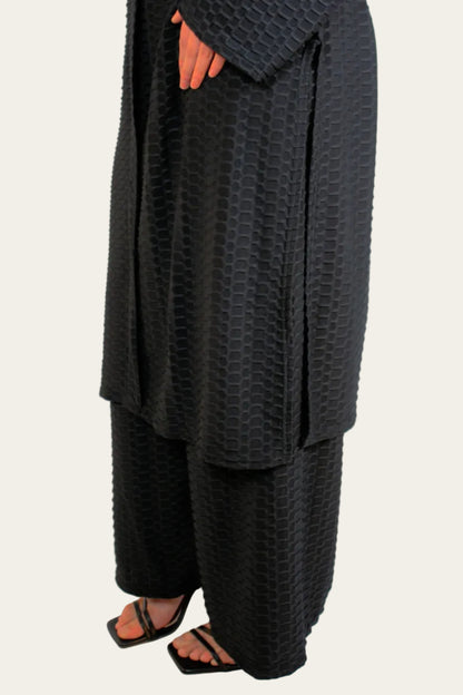 Waffle Long-length Co-ord with side slit