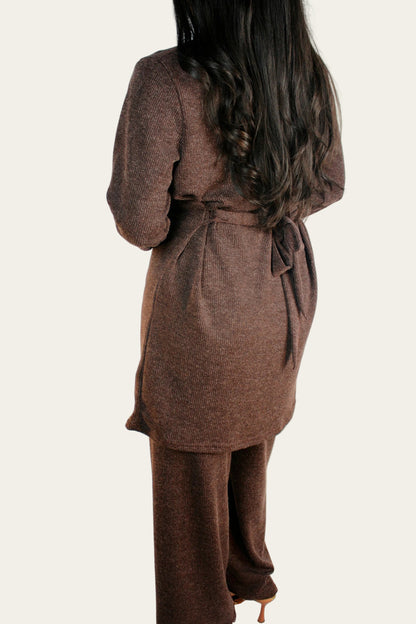 Warm Knitted Co-ord set with belt