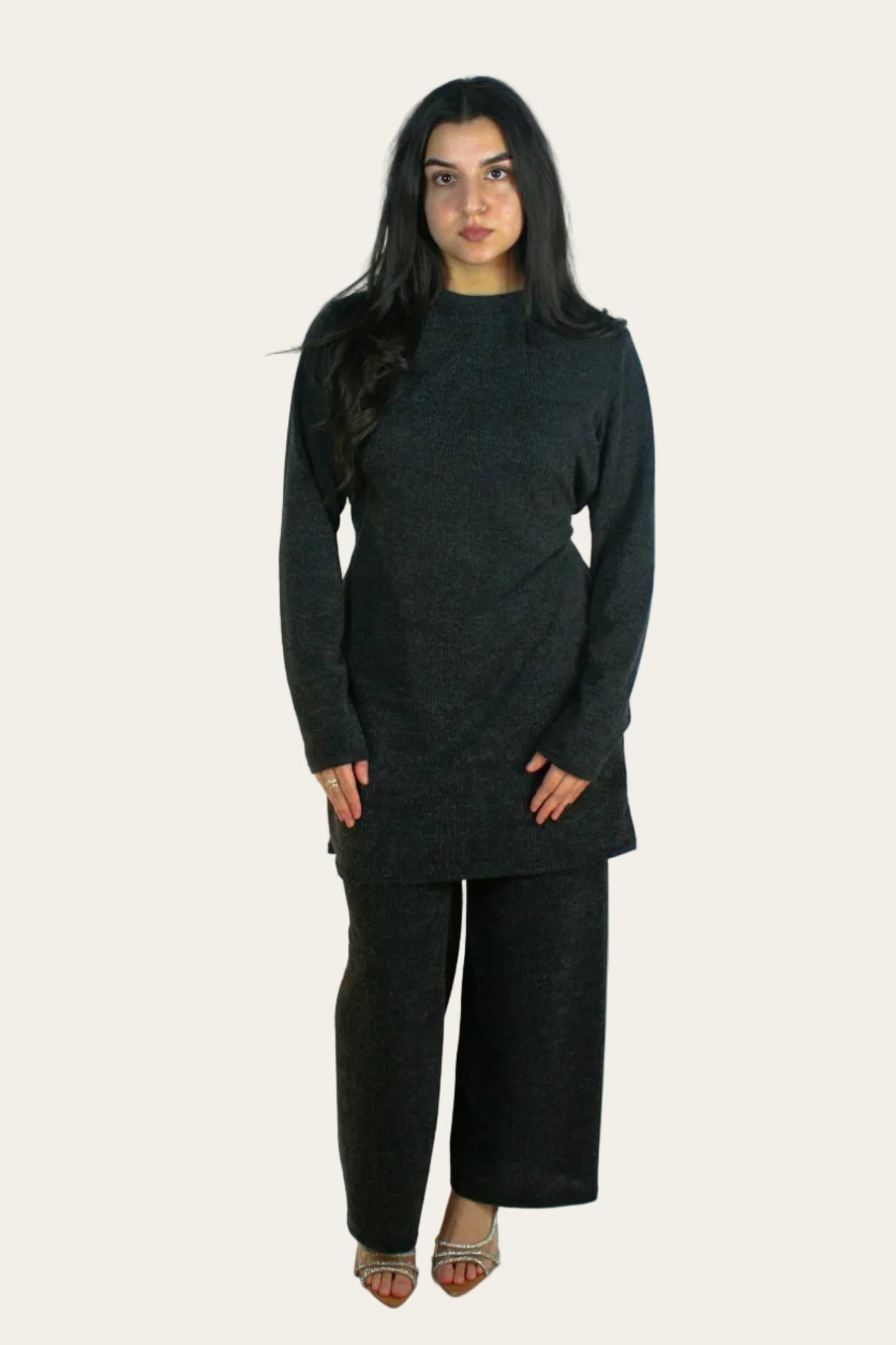 Warm Knitted Co-ord set with belt